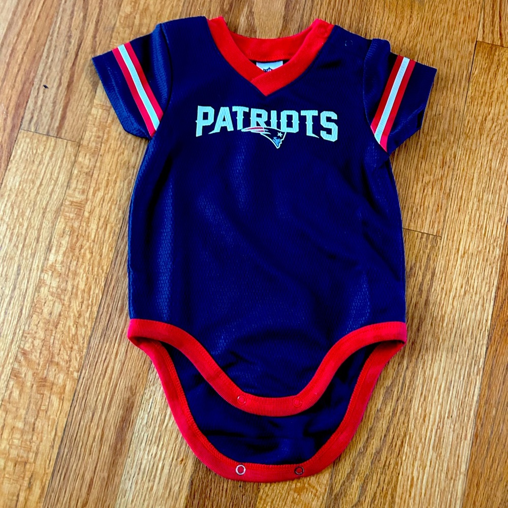 NFL baby patriots jersey onesie